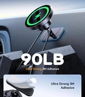 Auto-Handyhalterung mit Magnetischem Drahtlosen Laden, 15W Schnellladung, 3-in-1-Set, Gelenkarm für Lüftungs- und Armaturenbretthalterung, Universell