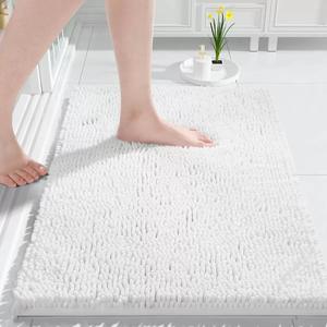 שטיחי רחצה אפורים אפור סופג רך נוסף גיבוי גומי מכונת כביסה מהירה - Product Image 4