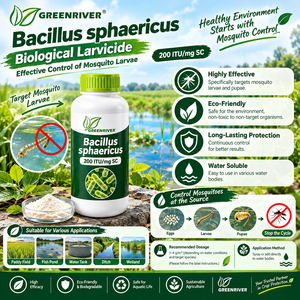 Bacillus Sphaericus Acaricide et insecticide biologique liquide 200 ITU/mg SC, larvicide anti-moustiques, pesticide microbien - Product Image 1