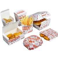 Récipient à emporter en papier kraft personnalisé pour emballage de fast-food porte-frites boîte à hamburger à charnière pour sushi personnalisé