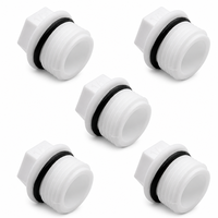 Bouchon de tuyau en plastique PPR 1/2" 3/4" à filetage BSP mâle, embout hexagonal avec joint torique en caoutchouc PN25 pour raccords de conduites d'eau