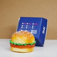 Boîte à hamburger personnalisée avec logo imprimé, écologique, biodégradable, en carton ondulé de qualité alimentaire, avec laminage mat, matériaux recyclés