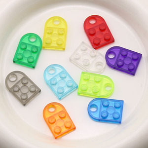 P493 DIY Acrylic Jewelry Accessories Creative Handmade 2x2 Single-<strong>Block</strong> Assemblable Heart <strong>Brick</strong> Necklace Keychain - Product Image 6