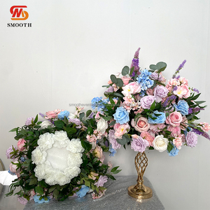 SMOOTH - Bola de Flores Artificiales de Seda Rosa Púrpura Personalizada al por Mayor para Decoración de Mesa de Boda - Product Image 1