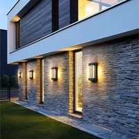 Diffuseur extérieur simple en polycarbonate, étanche, en aluminium, à LED, pour montage mural, jardin, couloir, balcon, villa, cour, escalier, extérieur