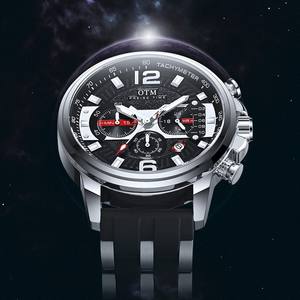 Orologio da Uomo al Quarzo, Bestseller, Multifunzione a Tre Quadranti e Sei Lancette, Luminoso, Impermeabile, con Cinturino in Gomma e Cassa in Lega, Modello <span class=keywords><strong>OTM</strong></span> 2025 - Product Image 3