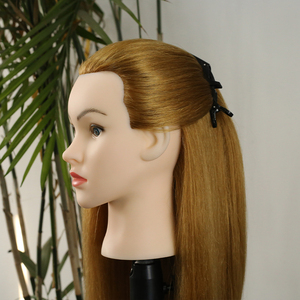 Tête de Coiffure Professionnelle 100% Cheveux Humains, Tête d'Entraînement Marron avec Cheveux Naturels pour Coiffeurs - Product Image 6
