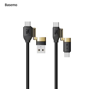 Hộp basemo 240W <span class=keywords><strong>4</strong></span>-in-1 lỏng Silicone Cáp dữ liệu, kép C, USB để L tương thích với <span class=keywords><strong>iPhone</strong></span> 11, 12, 13, 14, và 15. - Product Image 4