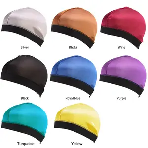 Topi Durag sutra sejuk topi Wig HD melar gelombang 360 elastis cocok untuk kubah gelombang dewasa topi ukuran besar untuk membuat Wig