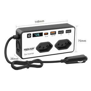 Brésil 200W Onduleur pour Voiture, Onduleur Véhicule à Onde Modifiée, Convertisseur 12V 110V/220V, Chargeur de Voiture pour Ordinateur Portable - Product Image 1