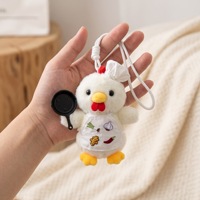 En gros : Pendentif en peluche Poulet du Chef, Porte-clés Poulet du Chef, Accroche-sac à dos, Décoration alimentaire, Souvenir touristique, Porte-clés en peluche
