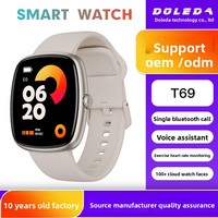 Venta Directa de Fábrica, Reloj Inteligente Android T69 para Llamadas, Resistente al Agua IP68, Monitoreo de Frecuencia Cardíaca y Presión Arterial, para Deportes y Correr