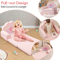 Canapé modulaire pour enfants ultra doux de style moderne, mousse à mémoire de forme, confortable, avec dossier coussiné, pour chambre et salon, 4-7 ans