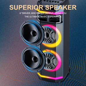 Zqs8283 8-inch không dây BT Loa đèn led stereo điều khiển từ xa <span class=keywords><strong>USB</strong></span> sạc di động Đảng loa cho cắm trại - Product Image 2