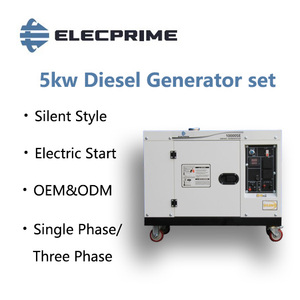 5KW/6.7hp 7HP im lặng phong cách Máy phát điện diesel dg6500se + Single phase/ba giai đoạn tùy chọn màu 188f hộ gia đình Máy phát điện diesel thiết lập - Product Image 6