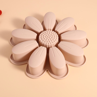 Moule de cuisson et à gâteau mousse en silicone motif tournesol multi-trous, résistant aux hautes températures, pour usage domestique et transfrontalier