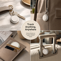 Mini traceur intelligent magnétique double système Find My Hub pour portefeuille, clés, vélo, animaux de compagnie avec alerte sonore