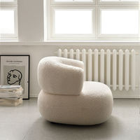 Canapé et fauteuil de salon au design moderne et nouveau, en tissu velours blanc, hauteur réglable, pour salle à manger, chambre, appartement