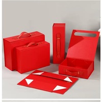 Valise pliable haut de gamme en carton écologique avec fermeture magnétique, boîtes d'emballage cadeau personnalisables