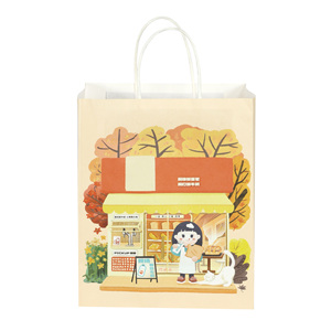Illustration Food Floral Packaging Kraft Paper <b>Bag</b> Manufacturer Vietnam ISO Certified Custom Shopping <b>Bag</b> Supplier - Product Image 5