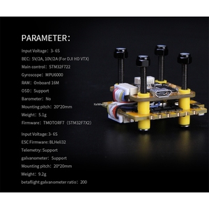 T-MOTOR ตัวควบคุมการบินแบบไร้แปรงถ่านสำหรับโดรนตัวควบคุมการบินขนาดเล็กแบบ5V 10V 20*20มม. แบบ F7 - Product Image 6