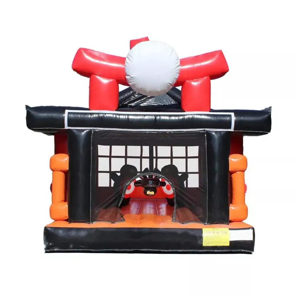 Casa inflável do salto do pavilhão de samurai para venda/playground inflável dojo ninja bouncer para a escola