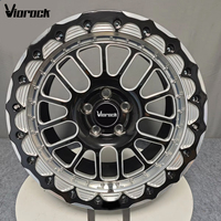 Jantes en alliage forgé Viorock 15x10/17x12 5x114.3 Beadlock pour course de dragster, compatibles avec Mustang Cobra Camaro ZL1 Challenger Hellcat