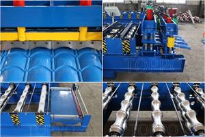 เครื่องขึ้นรูปลอนหลังคาแบบม้วน ใช้งานง่าย บำรุงรักษาง่าย เครื่องขึ้นรูปลอนกระเบื้องเคลือบ - Product Image 2