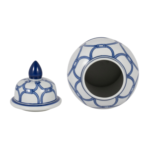 Vaso Decorativo in Ceramica con Motivo Blu per Soggiorno, Camera da Letto, Ufficio, Centrotavola, Arredamento Moderno per la Casa - Product Image 6