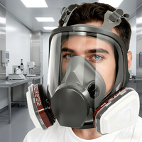 Masques respiratoires industriels professionnels certifiés CE à double filtre remplaçable pour la protection contre les gaz CBRN et les gaz toxiques