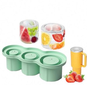 Molde de silicona reutilizable y no tóxico para bandeja de hielo, cilindros para helados, bebidas, jugos, café, ecológico - Product Image 1