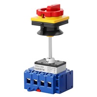 Interruptor Rotativo YiHe 20A 500V, 1NO1NC, Rotación de 90°, IP41, Plástico ABS + Contactos de Latón, Terminal de Tornillo, Control de Motor