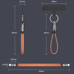 <span class=keywords><strong>สาย</strong></span>ชาร์จเร็ว 2-in-1 240W <span class=keywords><strong>สาย</strong></span>ถักหนังแท้ ป้องกันการเสียสลาย พร้อมสายคล้องคอ แบบ Type-<span class=keywords><strong>C</strong></span> USB สำหรับโทรศัพท์มือถือ IOS และ Android - Product Image 6