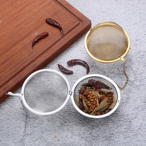 Envío Rápido: Colador de Té de Latón, Accesorios de Acero Inoxidable, Filtro de Malla, Bola de Té, Infusor de Té Dorado - Product Image 2