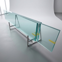 Mur de barrière de piscine en verre trempé haute résistance, taille personnalisée, MOQ 100 mètres carrés, panneau de verre de sécurité renforcé pour piscine