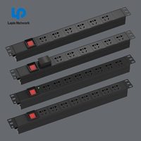 Personnalisé 19 ''réseau de distribution d'énergie Allemagne prise 8 ports pdu 1u 19 pouces 16A 220V interrupteur smart pdu liste de prix