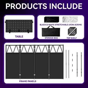 שלב מתקפל נייד שלב מתקפל piplable pidgable לעמוד תחנה חזית <span class=keywords><strong>Dj</strong></span> שולחן בתא נייד - Product Image 3