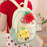 Groothandel Cartoon Mini Groente Fruit Pluche Sleutelhanger Ronde Pluizige Lichaam Knijp Speelgoed Kleine Ledematen Tas Charm 14cm Cadeau
