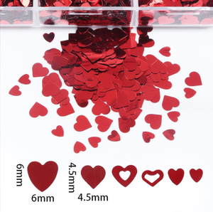 <span class=keywords><strong>2023</strong></span> <span class=keywords><strong>saint</strong></span> <span class=keywords><strong>valentin</strong></span> 6 grilles mixte Nail Art paillettes brillant rouge amour coeur conception <span class=keywords><strong>ongles</strong></span> accessoires paillettes - Product Image 6