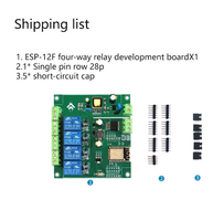 Módulo de relé WiFi de 4 vías ESP8266 de alimentación CA/CC, placa de desarrollo de 4 canales, 2 canales