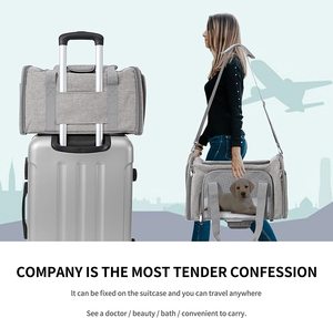 Bolsa de Transporte para Animais de Estimação Aprovada por Companhias Aéreas, Bolsa Portátil para Animais de Estimação, Bolsa de Transporte Dobrável em Tecido para Cães ou Gatos - Product Image 5
