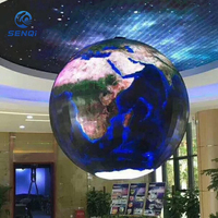 Pantalla LED Esférica Personalizada P1.0 1.5 2.0 3.0, Módulo LED Redondo para Exhibiciones en Centros Comerciales, Publicidad Exterior