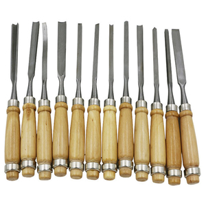 热销12件套装木雕手工凿子工具雕刻工具木工专业凿子带提包 - Product Image 2