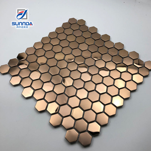 Vàng khảm thủy tinh chất lượng cao Trung Quốc vật liệu xây dựng trang trí kim loại Gốm Đá Gạch <span class=keywords><strong>Mosaic</strong></span> - Product Image 3