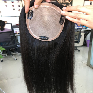 Toutes les tailles et variétés de pièces de cheveux pour femmes Remy Human Hair Toupee Silk Base Topper - Product Image 6