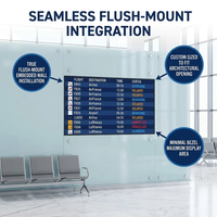Boîte lumineuse LED encastrée pour aéroport, signalétique rétroéclairée en aluminium découpée sur mesure pour le signalétique mural et de plafond des terminaux
