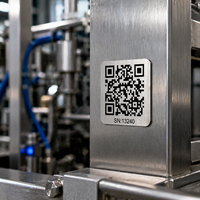Étiquettes d'identification en aluminium personnalisées avec code QR, étiquettes métalliques en vrac, gravées au laser, durables, pour machines, pour le suivi des stocks