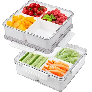 फ्रीजर डिब्बे भंडारण Suppliers-थोक रसोई स्पष्ट खाद्य फल सब्जी पालतू भंडारण बिन वायुरोधी फ्रीजर फ्रिज भंडारण कंटेनर बॉक्स Lids के साथ सेट