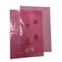 Sac antistatique ESD rouge en PE avec ouverture plate