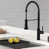 Chrome mitigeur robinet de cuisine évier mitigeur pulvérisateur en laiton avec robinet de cuisine rétractable mélangeur d'eau chaude froide poli